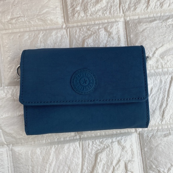 Kipling Blue Medium Organizing Trifold Wallet - Picture 9 of 10